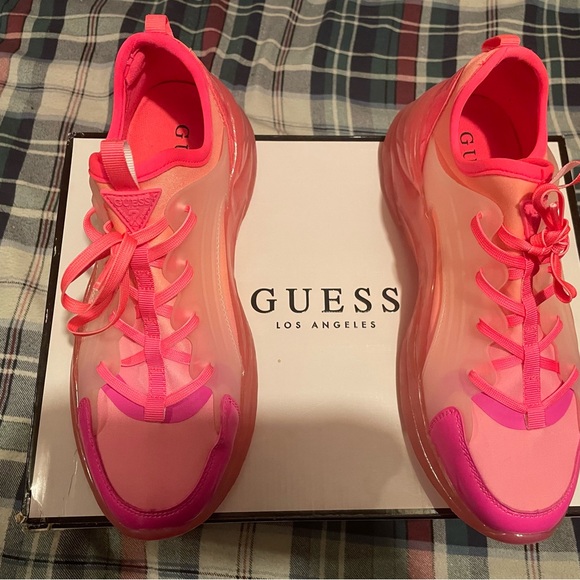Guess Shoes - GUESS Women's Coral  Pink Sneakers